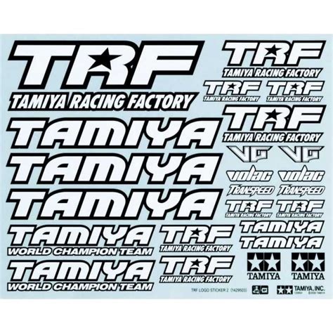 Tamiya Sticker Set Trf Blackwhite Com Acabamento Espelhado