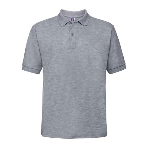 Mens Heavy Cotton Polo Shirt Short Sleeve Casual Work Wear Plain Top Russell Tee Ebay