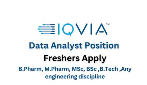 Freshers Iqvia Company Hiring Data Analyst Position