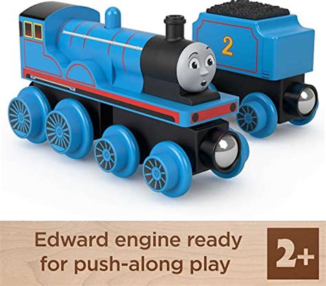 Snapklik Wooden Railway Toy Train Edward Push Along Wood Engine