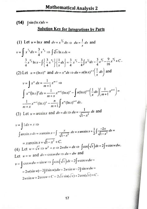 Solution Integration By Parts Practice Sheet Studypool