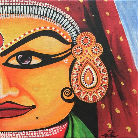 Kathakali Series Part Painting By Ipsita Priyadarshinee Fine Art