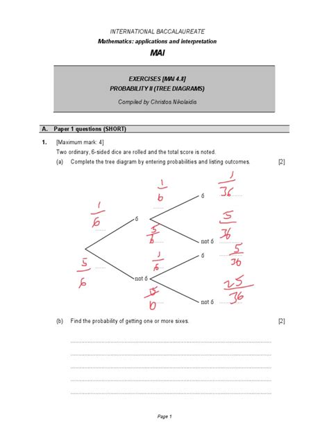 Probability Tree Diagrams | PDF