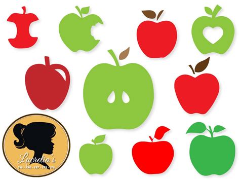 Apple Dxf Apples Clipart Svg Files For Silhouette Cameo Or Cricut