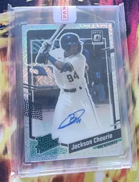 2023 DONRUSS OPTIC Jackson Chourio prospect classé argent mojo prizm