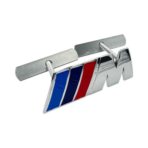 Chrome BMW M-sport Emblem Badge in Metal - Driverse.dk | Driverse