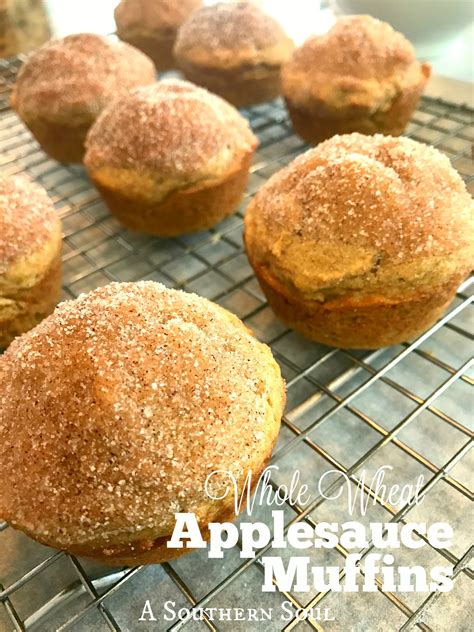 Whole Wheat Applesauce Muffins