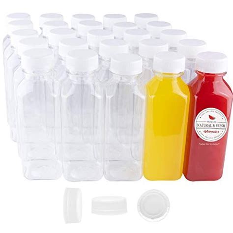 Pack Of 48 Empty PET Plastic Juice Bottles 8 Oz Reusable Clear