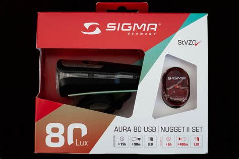 Sigma Aura 35 45 O 80 Fahrradlampen Set USB StVZO Studio Brisant