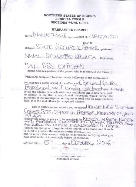 Photos Of Search Warrants Issued By The Court To Search Homes Of The