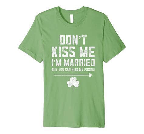 St Patricks Day Couple Outfits Funny Matching Dont Kiss Me Premium T Shirt