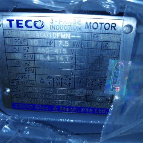 Jual Elektromotor Teco Hp Kw Rpm Pole Vertical