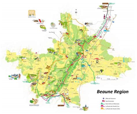 Beaune Region Tourist Map - Ontheworldmap.com