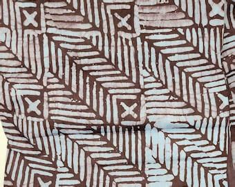 African Tie Dye Batik Adire Printed Cotton Fabric For Craft And Fashion