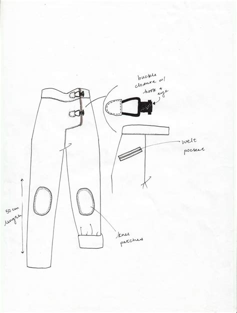 Technical Flat Hand Drawings Emma Harlowe