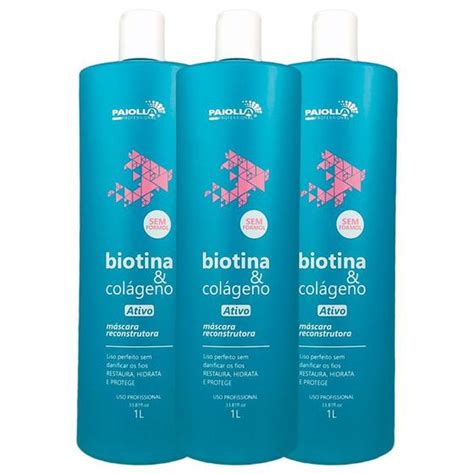 Kit Escovas Progressivas Sem Formol Biotina Col Geno Liso Natural