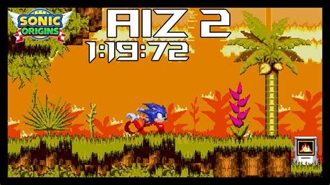 Sonic Origins Sonic 3 Angel Island Act 2 Speedrun 1 19 72 Youtube