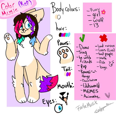 Color New Fursona Reference 2017 By Farbemusik On Deviantart