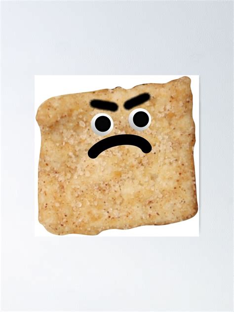 "Cinnamon Toast Crunch Sad Angry Bushy Eyebrows Funny Food Meme" Poster for Sale by amylydesign ...