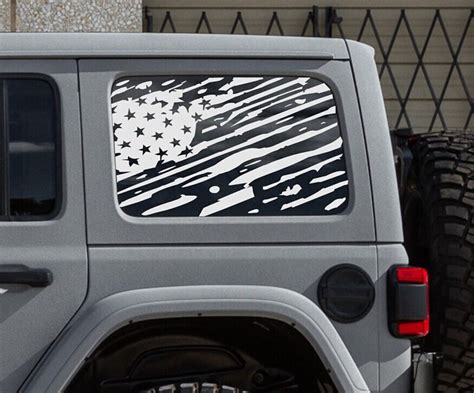 Distressed American Flag Decal Fits Jeep Wrangler JK JL Rear - Etsy