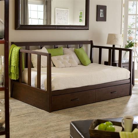 Image Of Wooden Queen Size Daybed Frame Daybed With Storage Queen