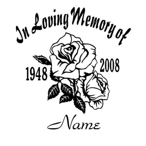 Custom Roses Memorial Vinyl Decal