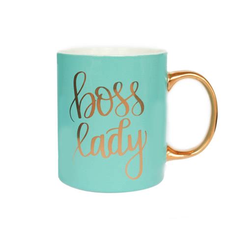 Mint Boss Lady Gold Coffee Mug Mugs Girl Boss Gift For Boss