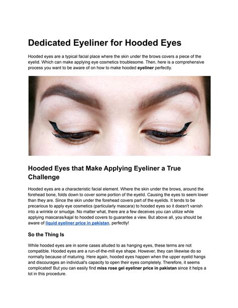 Dedicated Eyeliner For Hooded Eyes by Eye_Shadow - Issuu