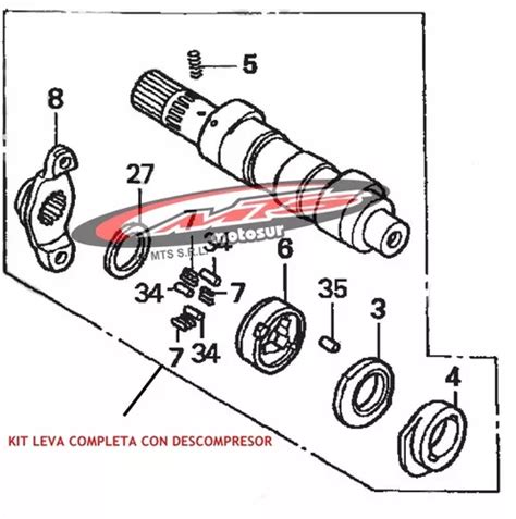 Leva Original C Descompresor Honda Nx Falcon Moto Sur En Venta En