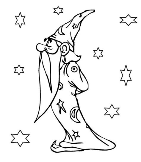 Coloriage Magicien Personnages Dessin Colorier