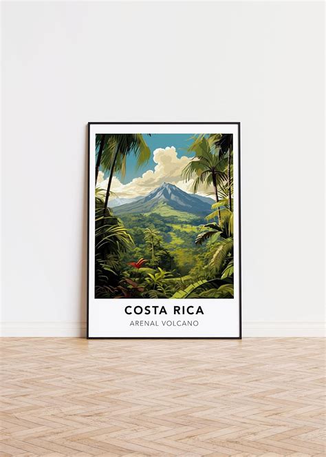 Amazon Costa Rica Poster Arenal Volcano Print Costa Rica Travel