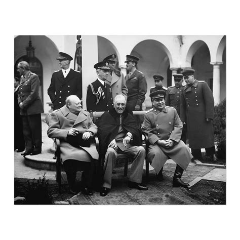 1945 The Big Three Yalta Conference Photo Print Wall Art Poster