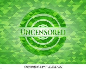 Uncensored Realistic Green Mosaic Emblem Stock Vector Royalty Free