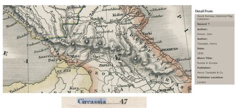 Using “text On Maps” Search To Explore The Mapping Of Circassia And The Circassian Genocide