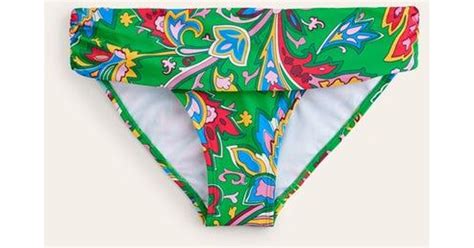 Boden Levanzo Fold Bikini Bottoms Kelly Green Paisley Azure Lyst