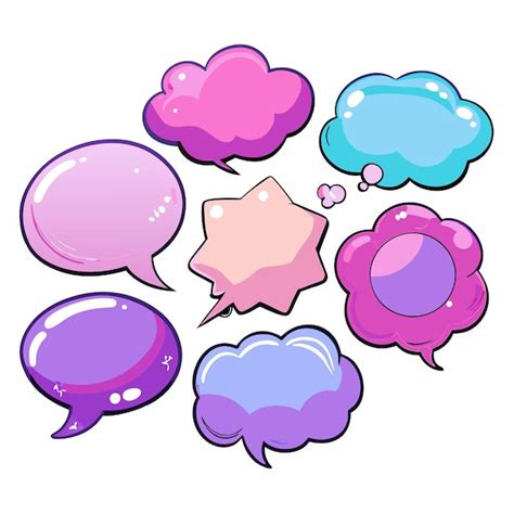 Colorful Speech Bubbles For Creative Communication Premium Ai