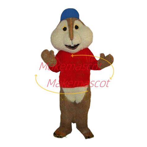 Lively Alvin The Chipmunk Mascot Costume