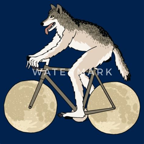 Werewolf Riding Bike With Full Moon Wheels Womens T Shirt Spreadshirt