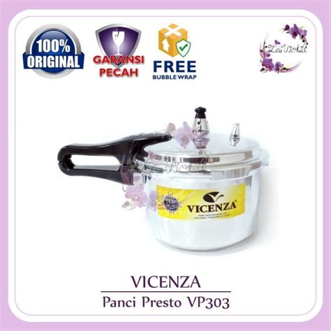 Jual SALE Panci Presto Vicenza VP303 Kapasitas 3 Liter Pressure Cooker