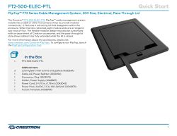 Crestron FT2 500 ELEC PTL Product Information Quick Start Manualzz