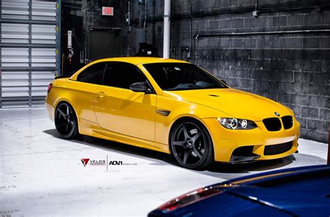 Screaming Yellow BMW M3 Fitted With Black ADV1 Rims — CARiD.com Gallery