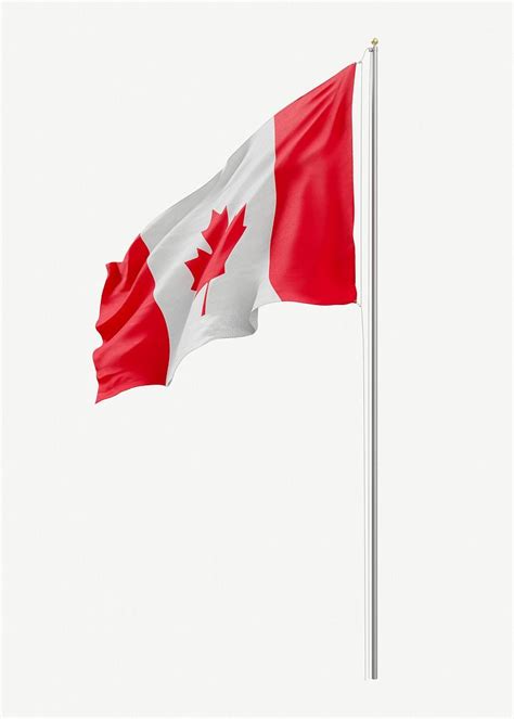 Canadian Flag Pole Collage Element Free Psd Rawpixel