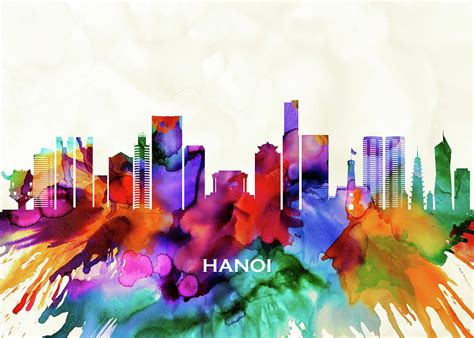 Hanoi Skyline Mixed Media By NextWay Art Fine Art America