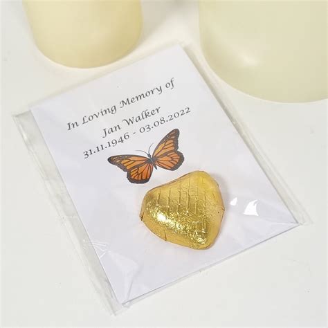 Any Text Butterfly Personalised Chocolate Heart Favors Birthday