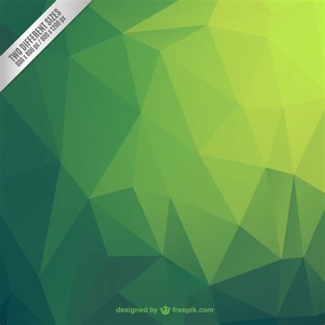 Fondo Poligonal Abstracto Verde Vector Gratis