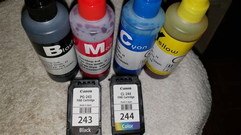 How To Fill Ink In Your Printer Canon 243 And 244 Youtube