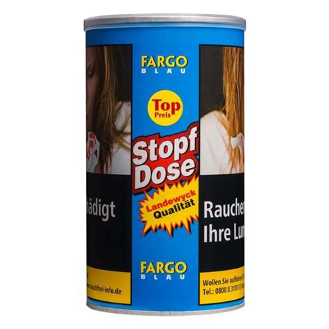 X G Zigarettentabak Fargo Stopf Dose Blau Stopfdose Stopf Dose