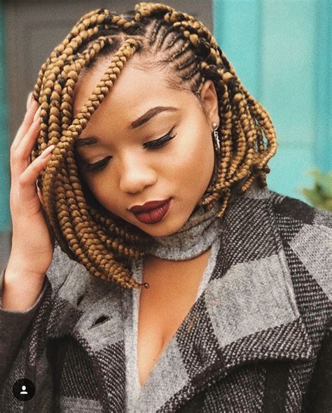 50 Box Braid Hairstyles Worth Trying This Year Thrivenaija Bob Braids Hairstyles Box Braids