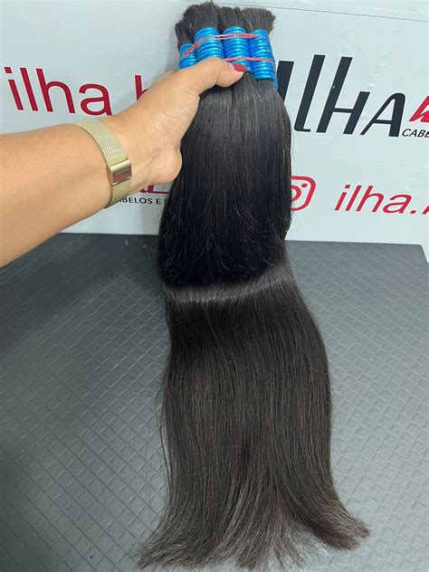 Cabelo Indiano Liso 70 75 Cm 100 Gramas Ilha Hair