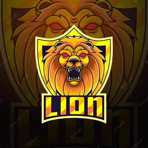 Premium Vector Lion Esport Mascot Logo